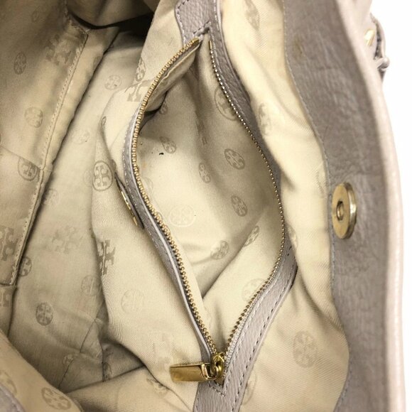 Tory Burch logo Tote bag Leather gray/GoldHardware - Picture 10 of 15